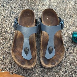 Birkenstock Dark Gray Thong Sandals